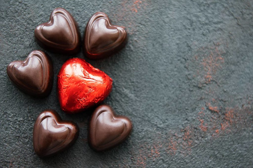 valentines day and CBD chocolates